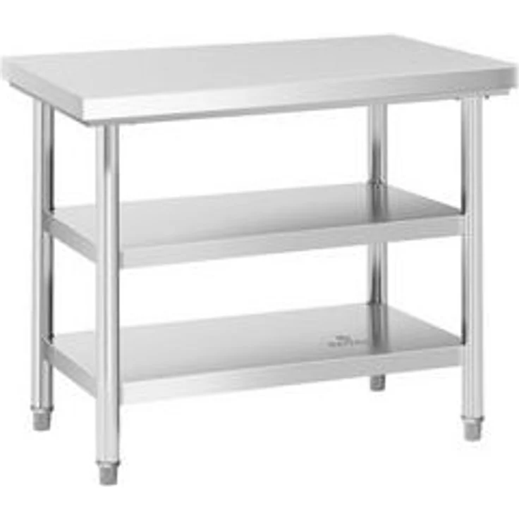 Royal Catering Arbeitstisch 100 x 70 cm Edelstahltisch 600 kg Edelstahl Zerlegetisch 3 Ebenen, verschiedene Größen – Bild 6
