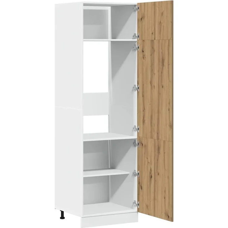 vidaXL Kühlumbauschrank Lyon Artisan-Eiche 60x57x207 cm Holzwerkstoff 856126 – Bild 5
