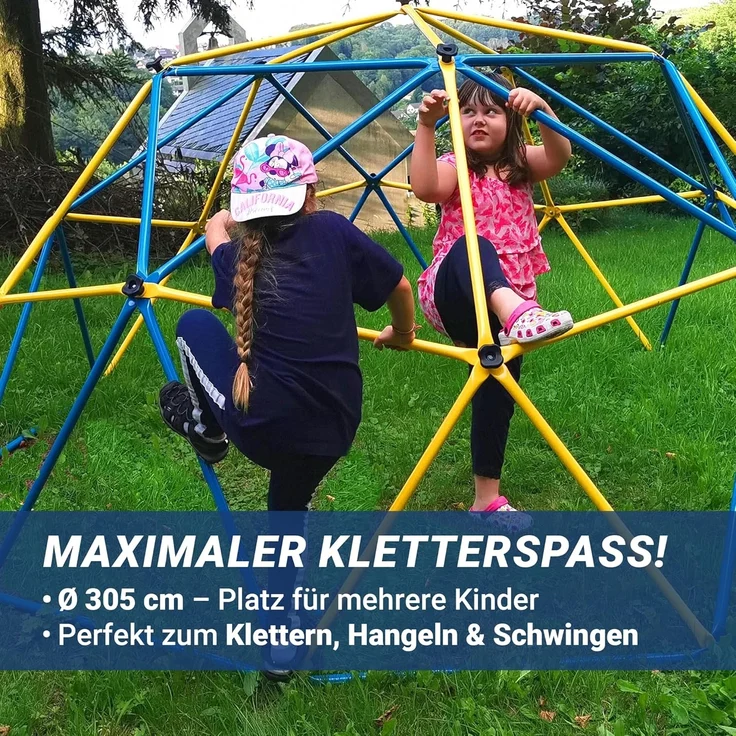 L.A. Sports DOME Klettergerüst inkl. Zelt Kletterkuppel Kinderspielzeug – Bild 2