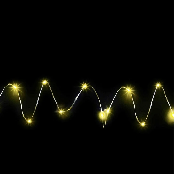 B&S LED-Lichterkette LED Batterie Mikro Lichterkette mit 20 LEDs warmweiß Innenbereich – Bild 2