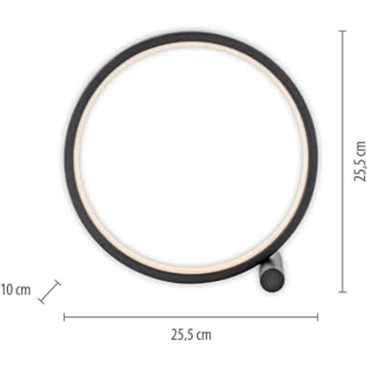 Paul Neuhaus Just Light LED-Tischlampe Mini Ritus, H 25,5 cm, schwarz, energiesparend mit warmweißem Licht (3.000K) – Bild 9