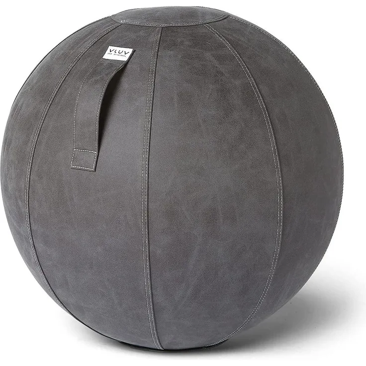Vluv Vega Kunstleder-Sitzball Durchmesser 60-65 cm Dark Grey / anthrazit