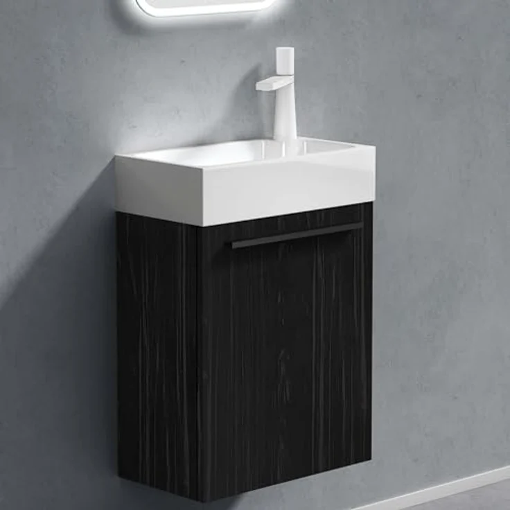 doporro Badezimmer-Set Badmöbel-Set Gäste WC Waschbecken Waschtisch mit Unterschrank PISA – Bild 5