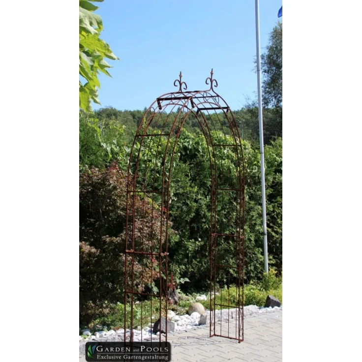 GardenAndPools Rosenbogen PARIS Lilie Spitze 160cm Rost – Bild 3