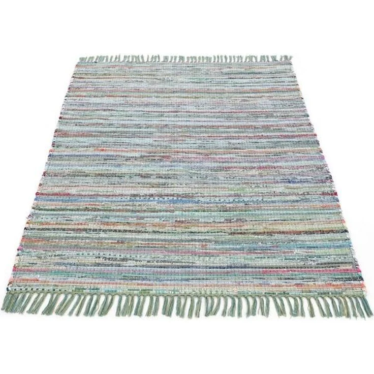 carpetfine Teppich Kelim Chindi, Wendeteppich, rechteckig, Höhe: 6 mm, handgewebt, Fleckerlteppich mit Fransen, auch vielen in Läufergrößen – Bild 4