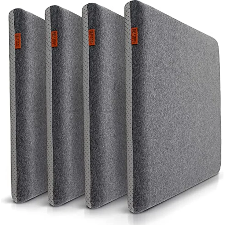 DYNMC you Sitzkissen Stuhlkissen 40x40 - Eckig Set Mittelhart, Sitzkissen Bank Memory Schaumstoff - Sitzpolster Stuhl – Bild 2