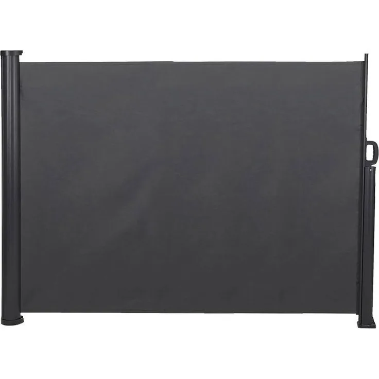 Brixy Ausziehbarer Windschutz – 300 x 140 cm – ausziehbar – Rollbar – Sonnenschutz – Garten, Strand, Terrasse, Balkon, Camping - Sichtschutz – Seitenmarkise – Wetterfest - Anthrazit