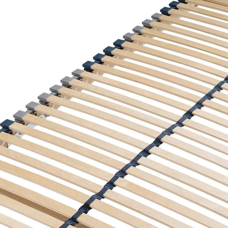 Lattenrost 90x200, Ergonomischer 7 Zonen Lattenrost mit stabilem Buchenholzrahmen, 28 Latten, Hergestellt in Deutschland, Selbstmontage, Traglast ca. 150Kg, Flexible Federholzleisten – Bild 2