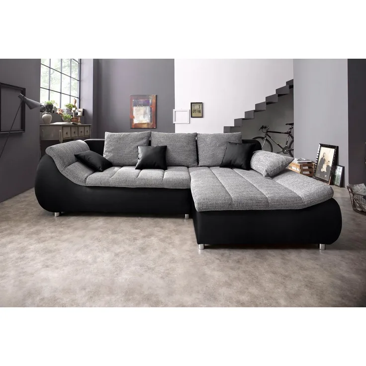 INOSIGN Ecksofa Imola L-Form, wahlweise mit Bettfunktion