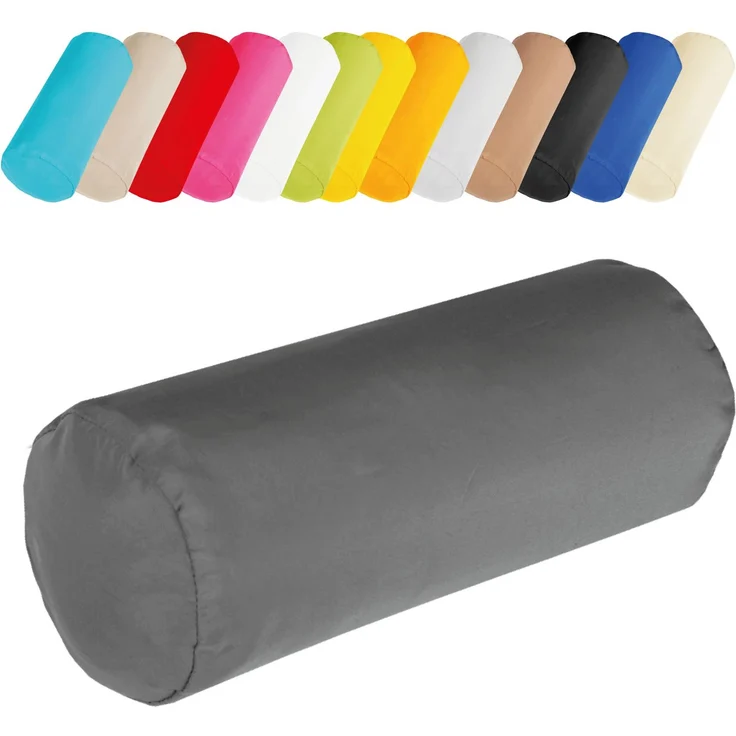 Bestlivings Nackenrolle 10x25cm ( BxL ) Bezug in der Farbe Braun, in vielen vers. Farben – Bild 6
