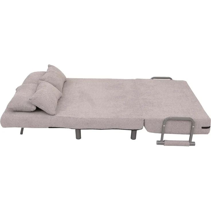 Mendler Schlafsessel HWC-K29, Klappsessel Schlafsofa Gästebett, Liegefläche 190x100 cm, Stoff Bouclé (500g/m²) ~ grau – Bild 7