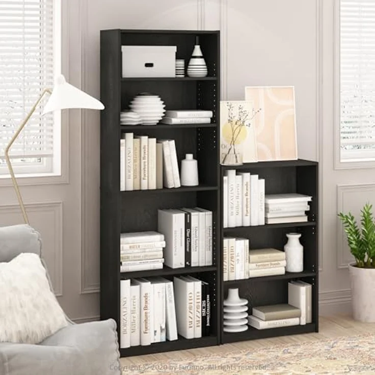 Furinno JAYA Einfaches Bücherregal, holz, 0, 24. 13x24. 13x102. 36 cm – Bild 7