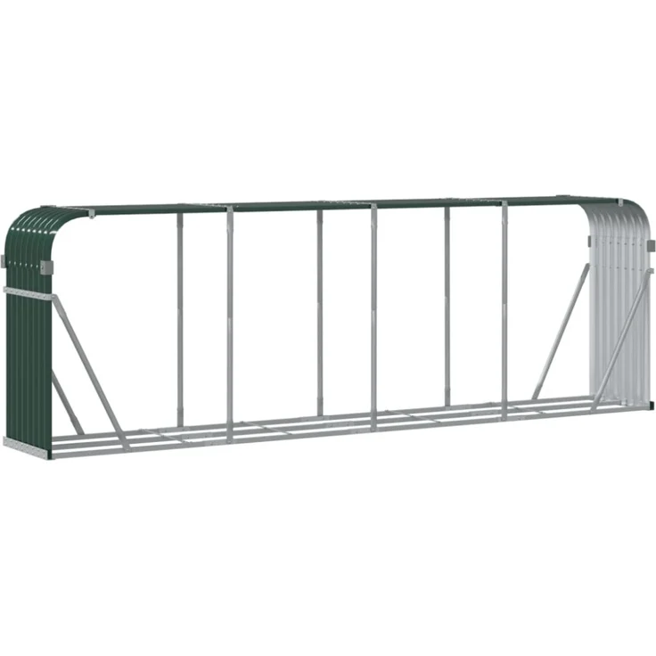 vidaXL Holzkorb Grün 300 x 45 x 100 cm Verzinkter Stahl 364546 – Bild 3