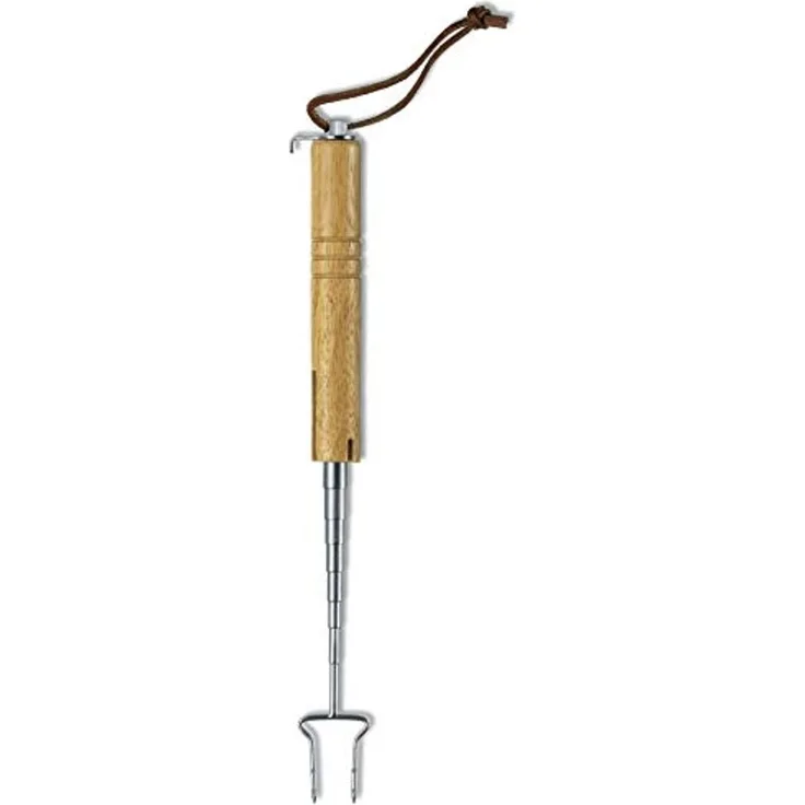 Victorinox Grillgabel, ausziehbar, Edelstahl/Holz, Silber/Natur, 22,5 cm