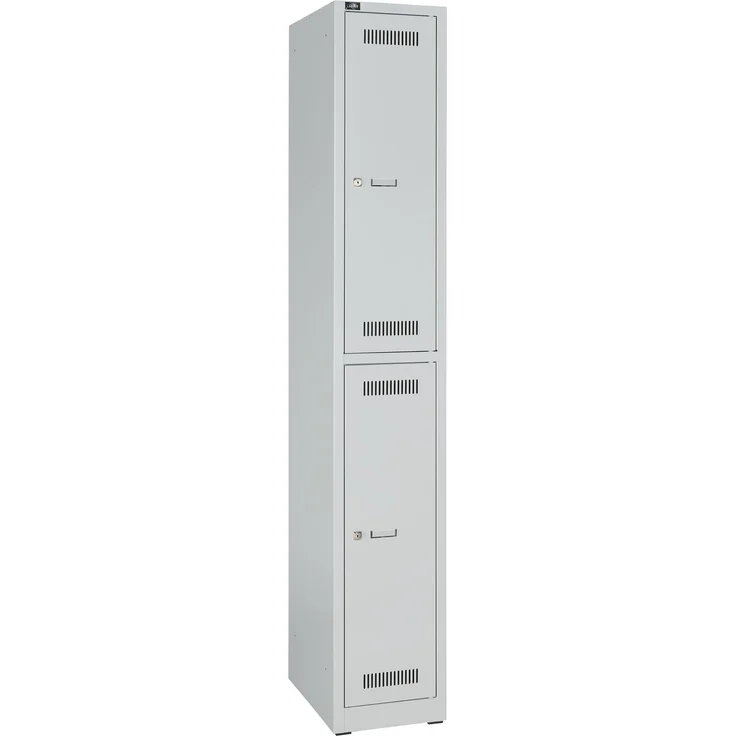 Bisley Garderobenschrank LIGHT, 1 Abteil 300 à 2 Fächer, Farbe lichtgrau – Bild 2