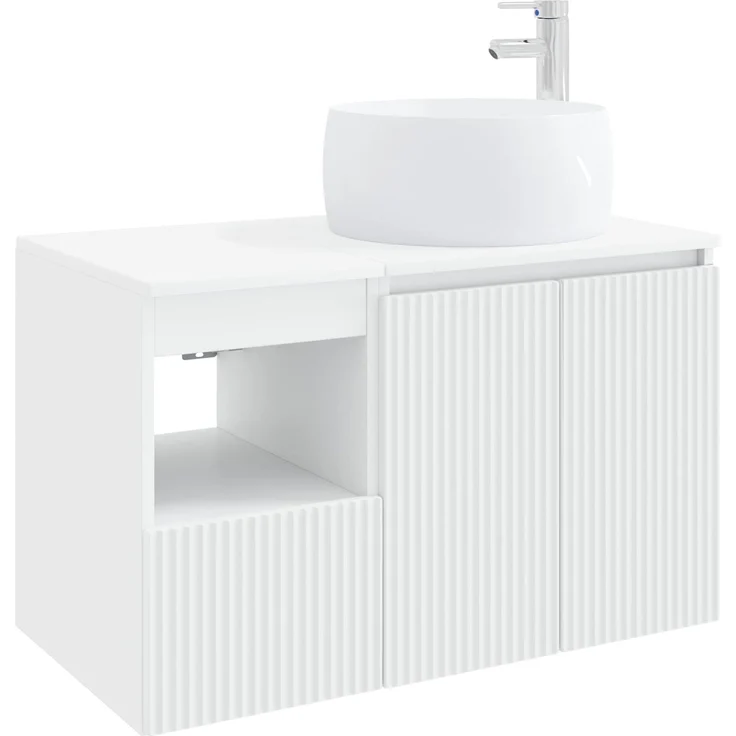 vidaXL Badezimmerschrank-Set 2 stk. Weiß 79,5 x 44,5 x 80 cm 3404094 – Bild 2