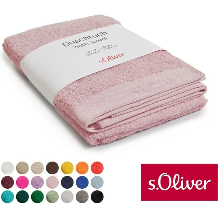 s.Oliver Handtuch, Walkfrottier (1-St), besonders weich und saugfähig, Rosa, 70x140 cm – Bild 1