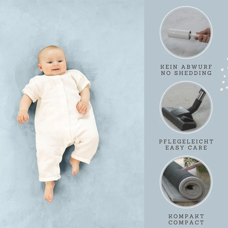 Hakuna Matte Kinderteppich mit Memory-Schaum, dicke & weiche Spielmatte 2,5 cm, Krabbelmatte, Höhe: 25 mm, Extra weich, Roll-_oder_faltbar, Hypoallergen, Schaumstoff – Bild 6
