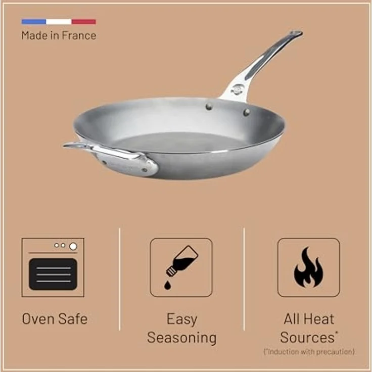 De Buyer Bratpfanne Mineral B Pro Eisenpfanne - 32 cm - Silber – Bild 3