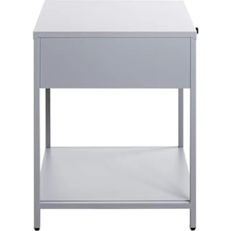 XXXL Nachtschrank, Grau, Metall, 1 Schublade, erweiterbar, 40x53x40 cm, Typenauswahl – Bild 4