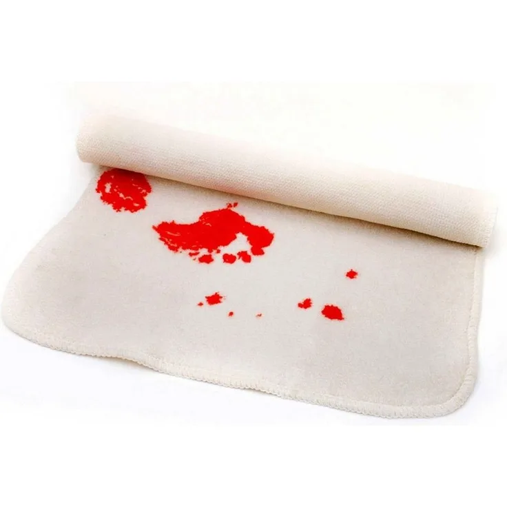Goods+Gadgets Duschmatte Duschmatte Blut Motiv rutschfest – Horror Badteppich Badezimmer, schnell trocknend, Polyacryl, Dusch-Teppich für WC & Bad