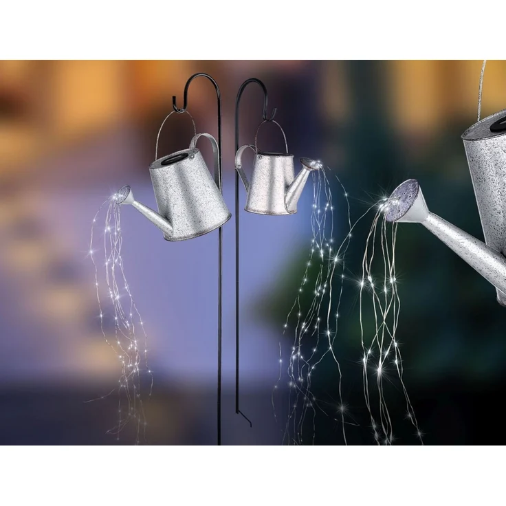 Solarleuchte Gießkanne Silber Solarlampe Außen Außenleuchte Solar 33652 – Bild 7