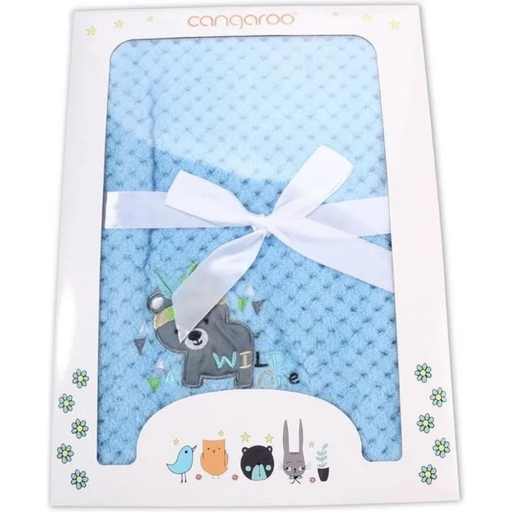 Cangaroo 'Freya' Babydecke blau, 80x110 cm