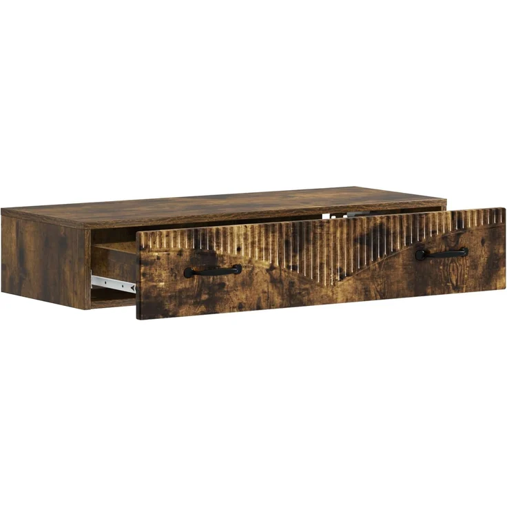 vidaXL Wandmontierter Beistelltisch Geräucherte Eiche Holzwerkstoff 899010 – Bild 3