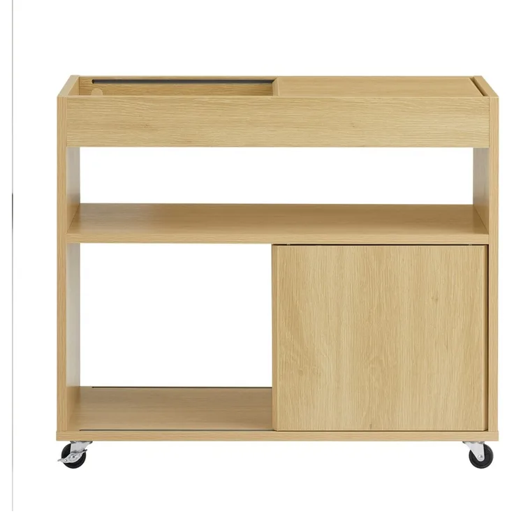 SoBuy FBT152-N Couchtisch, Spanplatte, Melamin, Helle Eiche, 70 x 55 x 25 cm