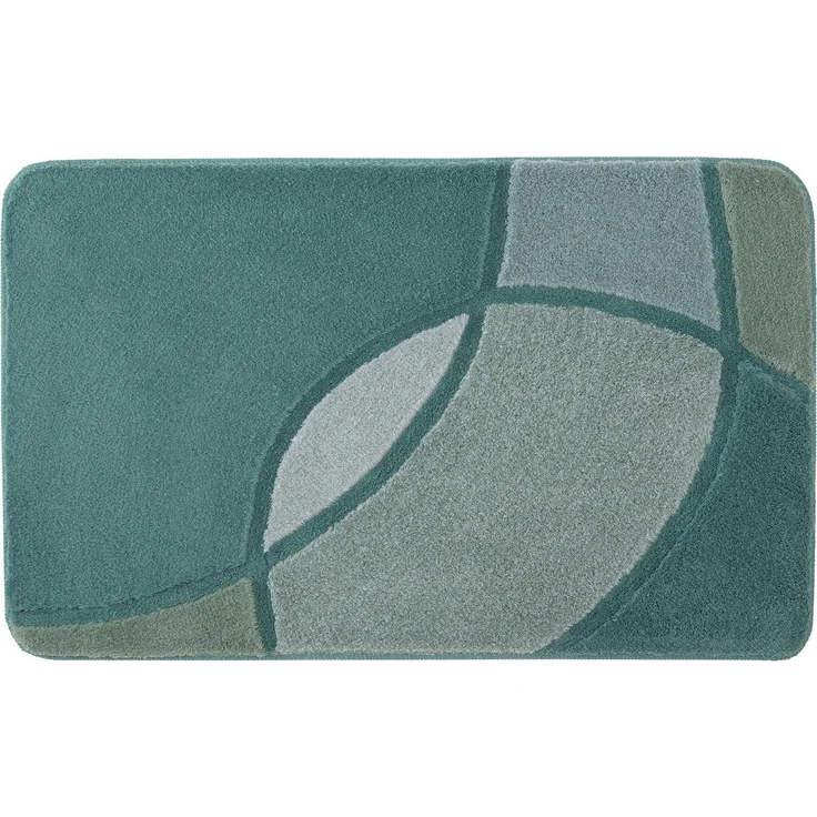 Kleine Wolke Badematte Kent, Höhe 20 mm, rutschhemmend beschichtet, fußbodenheizungsgeeignet, Polyacryl, rechteckig, Badteppich, modernes Design, Hoch-Tief Effekt, waschbar – Bild 2