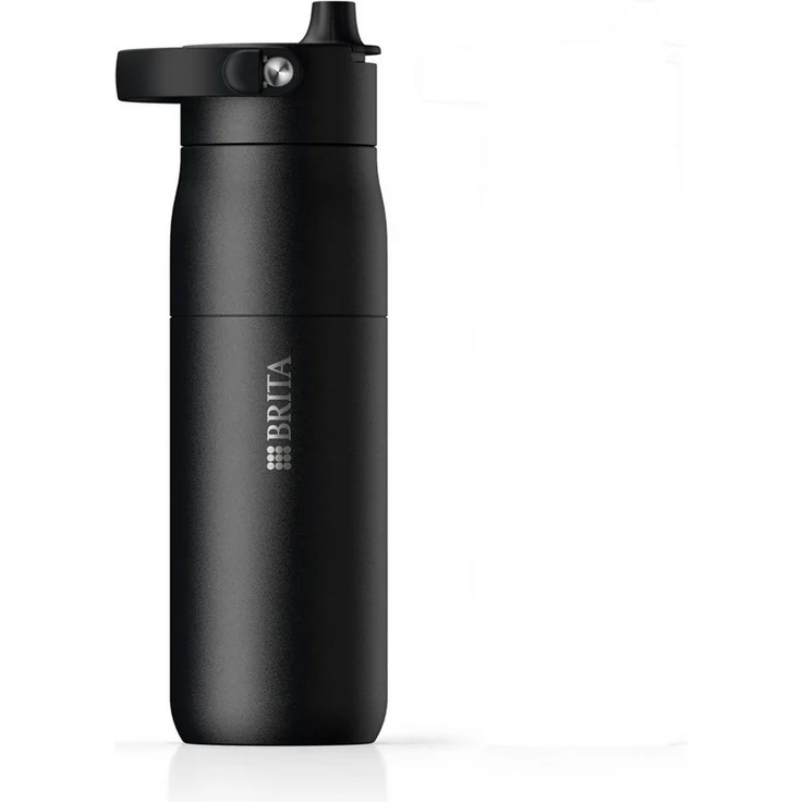 BRITA Trinkflasche BRITA LARQ Essential Trinkflasche (680ml) weiß mit Strohhalm, Edelstahl Wasserflasche mit doppelwandiger Isolierung - hält 24h kalt – Bild 5