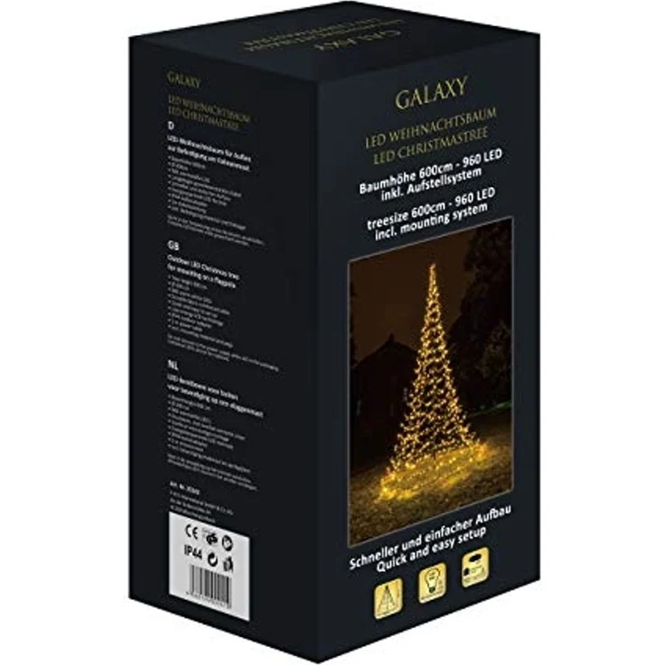 LED Tannenbaum Galaxy 600 cm 960 warmweiße LED, für Fahnenmast geeignet – Bild 3