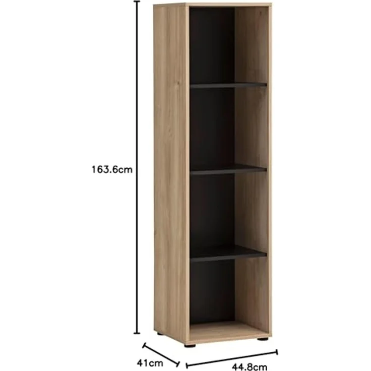 Schildmeyer Regal Emmik 159557, weißeiche Dekor, 44,8 x 41 x 163,6 cm – Bild 3