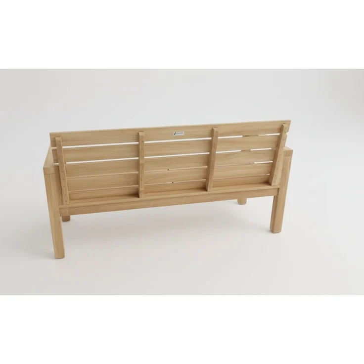 Teakholz Gartenbank SAMOSIR 150cm 3 Sitzer – Bild 4