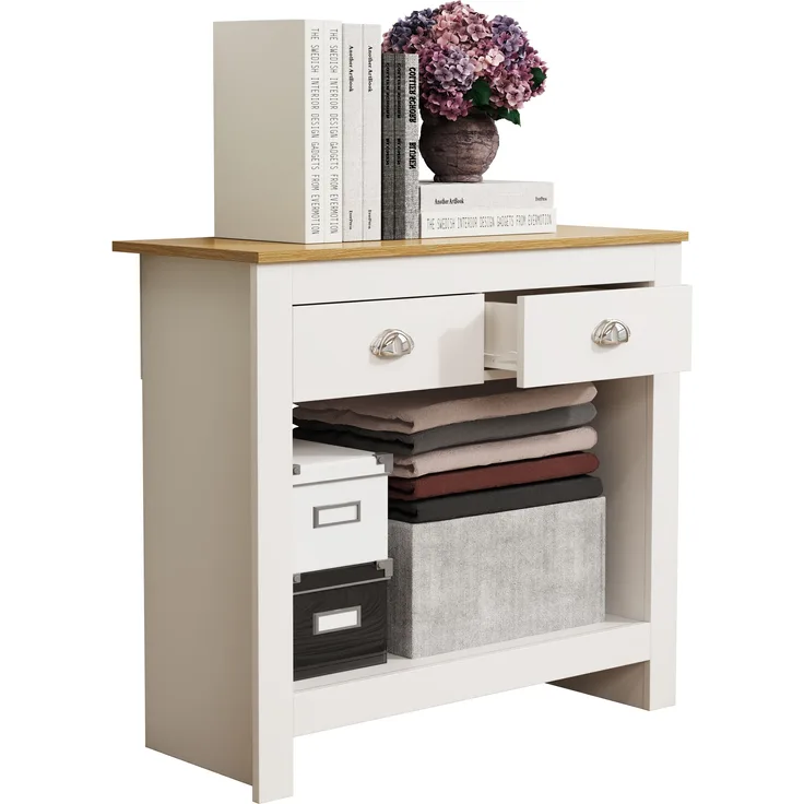 VCM Kommode & Sideboard Balusa 920338 Weiß H. 76 x B. 85 x T. 35 cm
