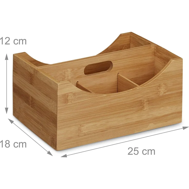 Schreibtischorganizer Bambus mit Griff 10020543 – Bild 4