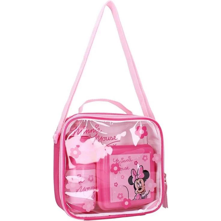 Vadobag Lunchbox Disney Minnie Mouse Lunchtasche Mädchen Vesper Set Rosa, Kunststoff, (3-tlg, 1x Lunchbox, 1x Trinkflasche, 1x Tasche) – Bild 2