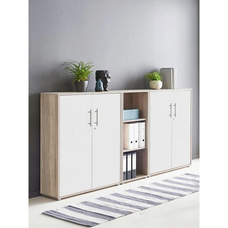 BMG Möbel Aktenschrank Office Edition 8 (Schrankwand Set, 3tlg) abschließbar, matt oder Hochglanz lackiert