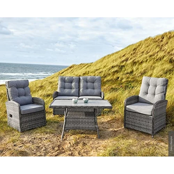LC Garden »Bailado« Lounge Set 4-tlg. omega grau – Bild 2