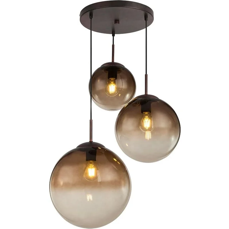 LED Hängeleuchte, amber, 3 Kugeln mit DM 20 - 25 - 30 cm VARUS – Bild 1