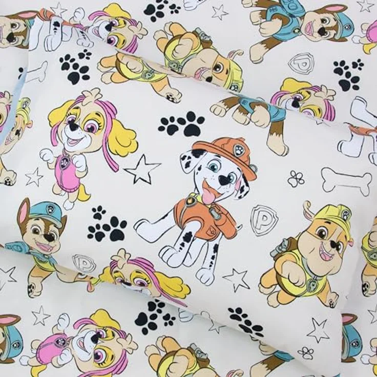 PAW PATROL offiziell Lizenziertes Skizzen-Design Einzelbettwäsche-Set | Wendbares 2-seitiges Hundebettzeug einschließlich passendem Kissenbezug | Perfekt für das Kinderzimmer | Polybaumwolle – Bild 9