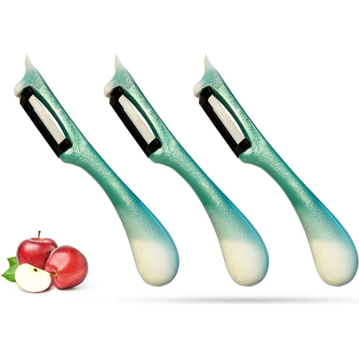 SMI Sparschäler SMI Solingen Sparschäler Gemüseschäler für Küche Kartoffelschäler, (3-tlg, 3 tlg), Rechts- und Linkshänder nach klingen wechseln