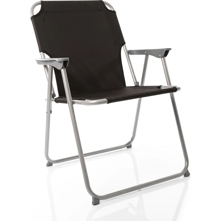 BigDean 4X Klappstuhl Faltstuhl Campingstuhl Angelstuhl schwarz robust klappbar bis 120kg belastbar klassischer Gartenstuhl Klappstuhl für Garten & Camping - Campingstuhl faltbar