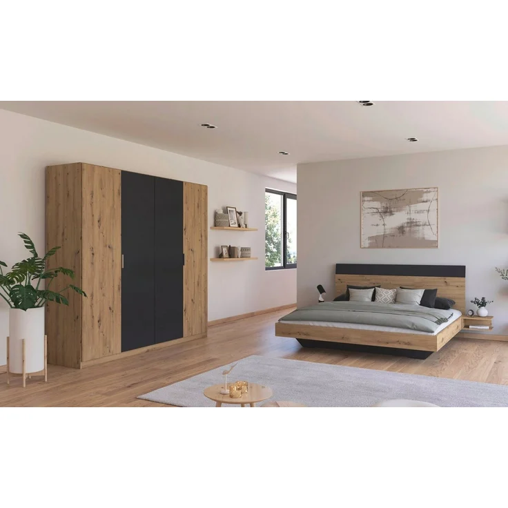 rauch Schlafzimmer-Set Monza, mit Drehtürenschrank Breite 226 cm, Bettanlage in 2 Breiten – Bild 5