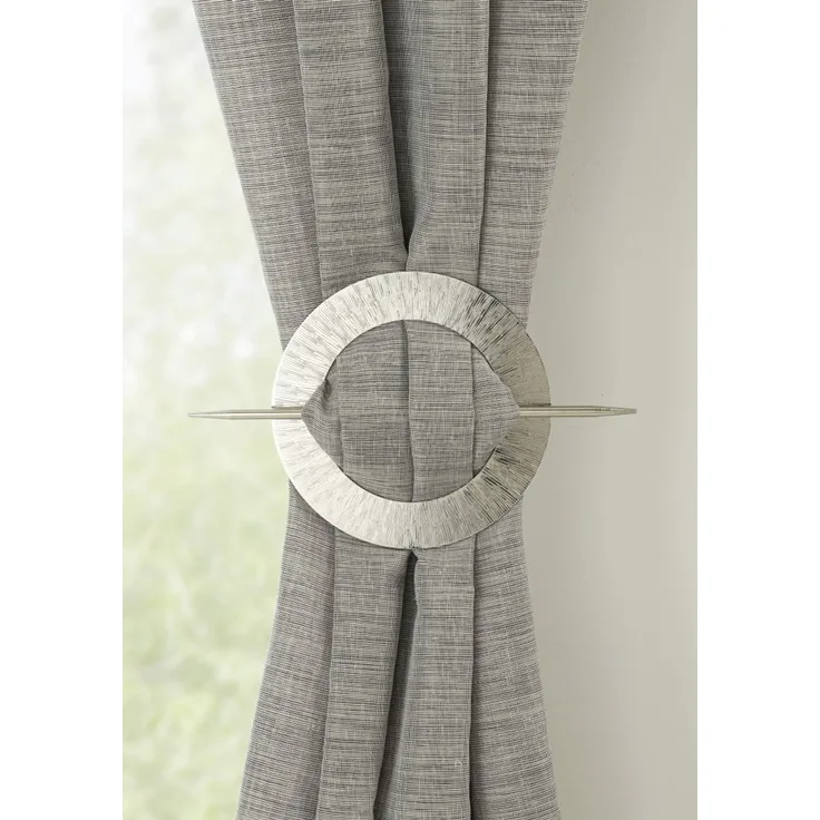 Gardinia Raffhalter für Vorhänge Mars Ø 14,5 cm edelstahl-optik