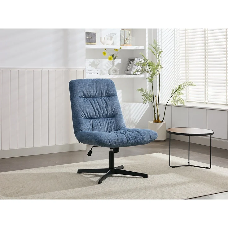 Vente-unique - SELENDO - Sessel mit gerader Rückenlehne - Metall - Blau - 68 x 77 x 104 cm – Bild 2
