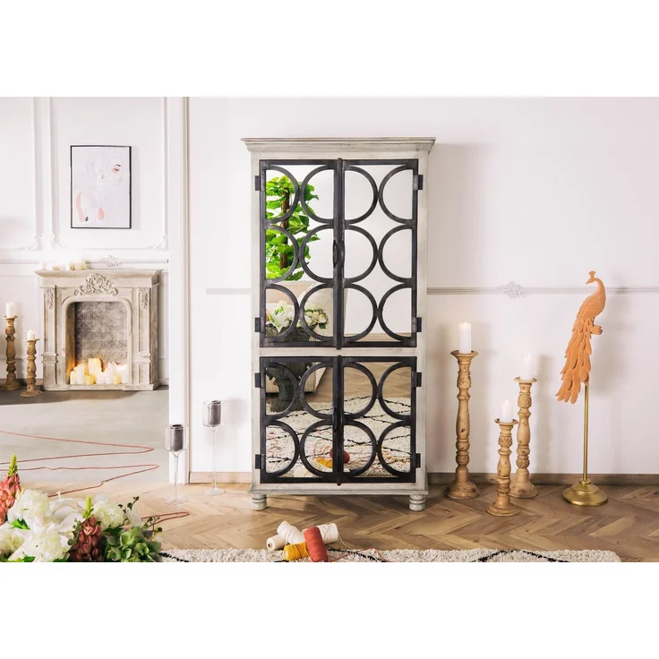 Schrank Mango 97x45x190 grau lackiert HERMITAGE #017 – Bild 9