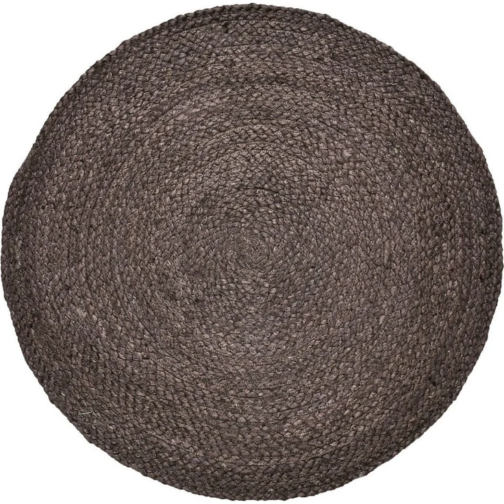 Marrakesch Orient & Mediterran Interior Teppich Ethno Boho Deko Jute Teppich Abrila Rund 100cm Braun – Bild 1