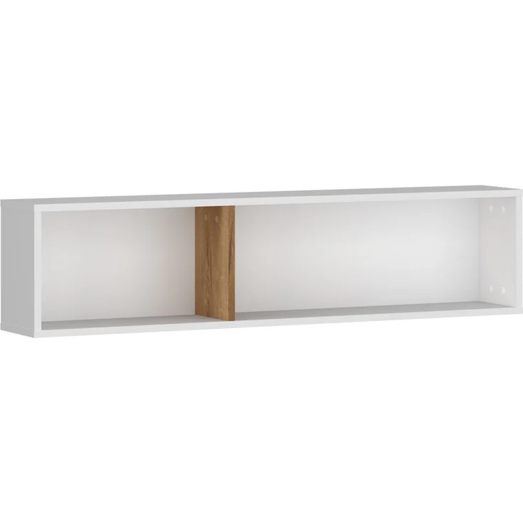 Jugendzimmer Komplett Set RISBY-129 mit Schreibtisch und Bett 90x200 cm in Eiche mit weiß und Rillen Design – Bild 7