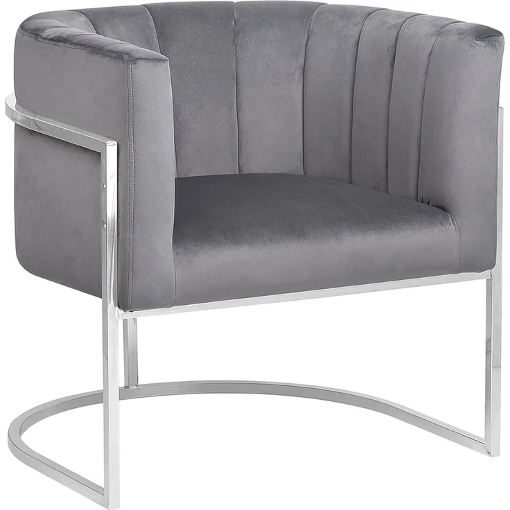 Sessel Samtstoff grau LARVIK